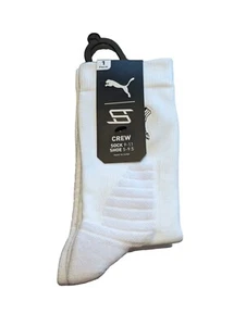 Puma Hoops 1-Pair Basketball Crew Socks, Mens Sock Size 9-11 / Shoe Size 5-9.5 - Picture 1 of 2