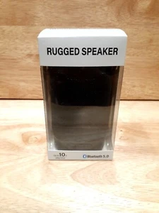 🔊 Super Bass Rugged Portable Speaker Bluetooth 5.0 BLACK. 10hrs playtime (NEW) - Picture 1 of 5