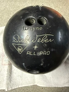 Vintage Dick Weber AMF All Pro Bowling Ball - Black - Picture 1 of 4