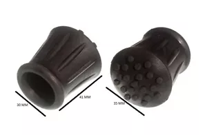 Gehstock Krücke Gestell Zwinge schwarz Gummi 7/8 Zoll 22 mm ID Pack 4 - Bild 1 von 1