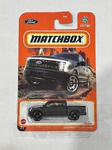 2025 Matchbox 2022 Ford F-150 Lightning Matte Black #28 Diecast Toy Car New HTF - Picture 1 of 6