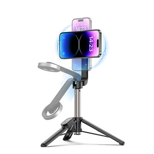 Magnetic Phone Selfie Stick Tripod with Remote For iPhone 14 13 12 Pro Max - Picture 1 of 10