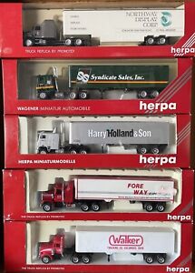 Herpa 1:87 Lot Of 5 Midwest Region Trucks 5158 6057 6064 6076 854003 NIP