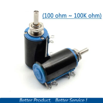 WXD3-13-2W 10K Ohm Multiturn-Draht Potentiometer Einstellbarer Widerstand DE Neu - Bild 1 von 4