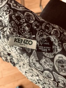 Orig. Kenzo - Sehr Edel - Schwarz/Weiss Damen Herren Logo Tiger Print- Wie NEU - Bild 1 von 4