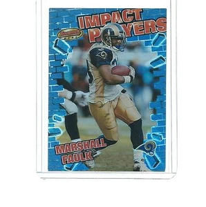 2001 BOWMAN'S BEST FOOTBALL IMPACT PLAYERS MARSHALL FAULK #IP5 - Picture 1 of 1