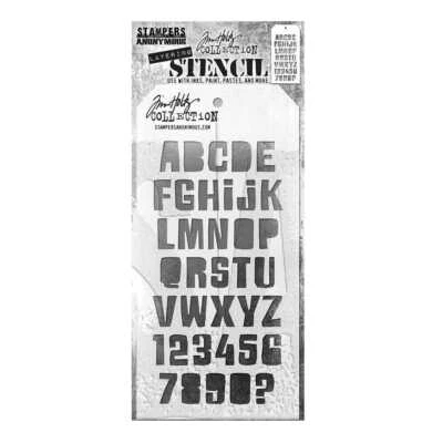 Tim Holtz Layering Stencil - Cutout Alpha   - Image 1 of 3