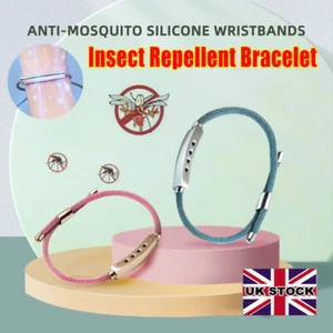 Anti Mosquito Insect Repellent Bracelet Natural Waterproof Spiral Wrist Bands UK - Picture 1 of 16