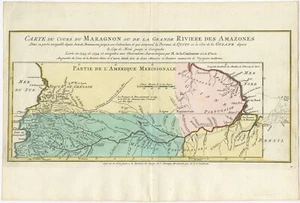 Mapa antiguo del curso del río Amazonas - Imagen 1 de 1