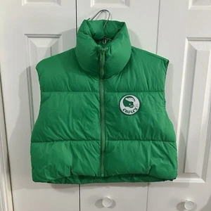 NFL Phildaelphia Eagles Cropped Puffer Jacket XL Kelly Green - Picture 1 of 8