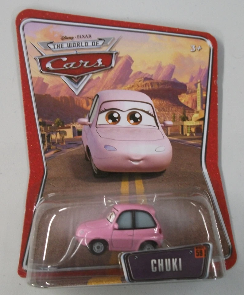 Disney The World Of Cars Chuki #59 Pink Compact Car 2008 Die-Cast New  - Image 1 of 1
