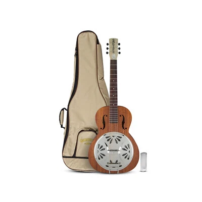 Paquete de guitarra natural resonador de cuerpo de caoba cuello redondo Boxcar Gretsch G9200 Foto 1 de 4