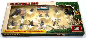 14pc Vintage MCM BRITAINS Metal Based Models American Civil War V. Rare Boxed - Picture 1 of 9