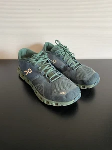 Men's ON CLOUD X Running Shoes Storm Tide Blue Green Size 8 - Picture 1 of 7