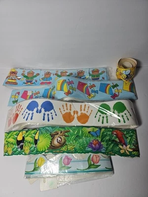 Lote de 6 florales vintage de abejas de la selva tropical de osos Carson Dellosa y otras fronteras #1 Foto 1 de 3