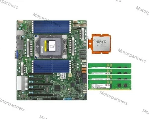 Supermicro H13SSL-NT With AMD EPYC Genoa 9654 QS CPU 256GB DDR5 RAM PC5-4800B - Afbeelding 1 van 3