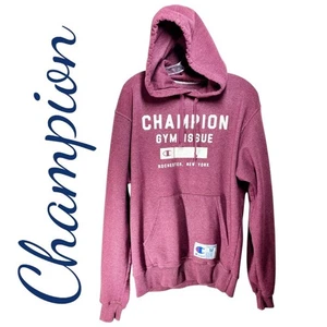 CAMPEÓN VINTAGE EDICIÓN GIMNASIO ROCHESTER NY SUDADERA CON CAPUCHA ROJO GRANATE, TALLA MEDIANA - Imagen 1 de 14