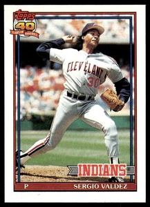 1991 Topps Sergio Valdez Cleveland Indians #98 - Picture 1 of 2
