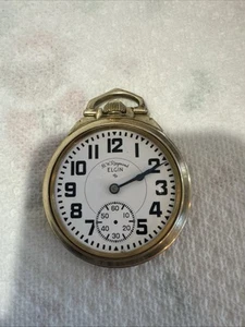 Elgin B.W. Raymond 10k Gold Filled 21j Pocketwatch 571 - Runs - - Picture 1 of 6