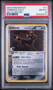 2005 Pokemon Ex Delta Species #17 Umbreon-Holo Delta Species PSA 8 NM-MT - Picture 1 of 2