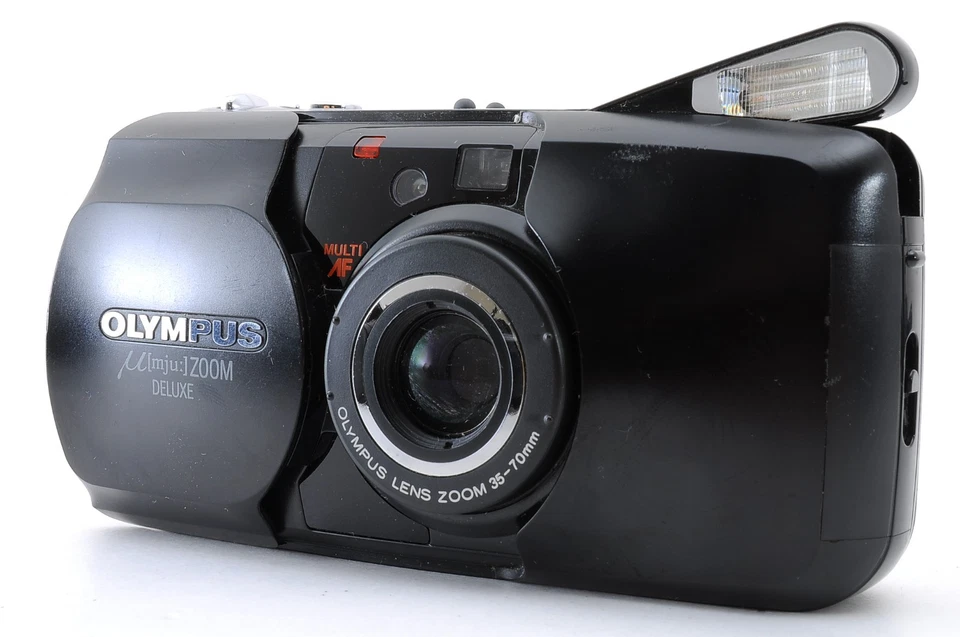 [Near MINT  All works} Olympus mju Zoom Deluxe Point&Shoot 35mm Film Camera #286 - Image 1 of 4