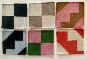6 Alexander Girard rug samples textile maharam mid century modern coasters - Picture 1 of 3