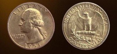 1951-D 25c Washington Quarter Dollar ICG MS66 - Free Shipping USA - Image 1 of 2