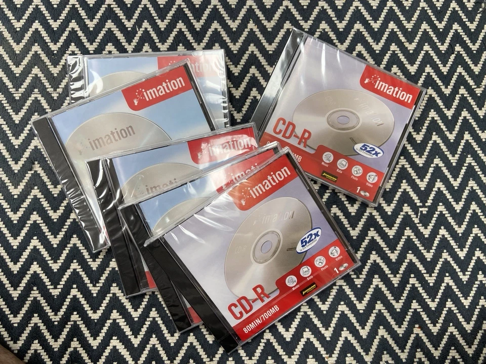 Imation 1-32X Speed CD-R  700MB 80 Min, New and Sealed - 6 CDs - Image 1 of 1