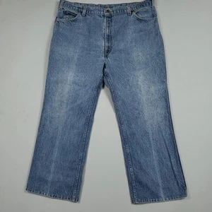 Jeans Levis 520 uomo 40x27 blu denim pelle linguetta gamba rilassata anni 70 80 - Foto 1 di 20