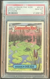 1988 GARBAGE PAIL KIDS SERIES 13 #501B HIDDEN HEIDI PSA 10 GEM MINT - Picture 1 of 2