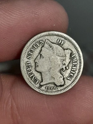 1866 3 CENT NICKEL #1 - Image 1 of 4