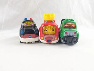 VTech Go Go Smart Wheels Lot Of 3 SUV Fire Truck Police Talking Light-Up Toys - Picture 1 of 7
