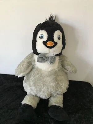 HAPPY FEET Two 18” tall ERIK Penguin LIGHT UP BOW TIE SOFT PLUSH Build A Bear - Image 1 of 4