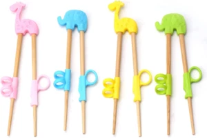 Training Chopsticks, 4 Pairs Kids Children Chopsticks Reusable Bamboo Easy to... - Picture 1 of 12