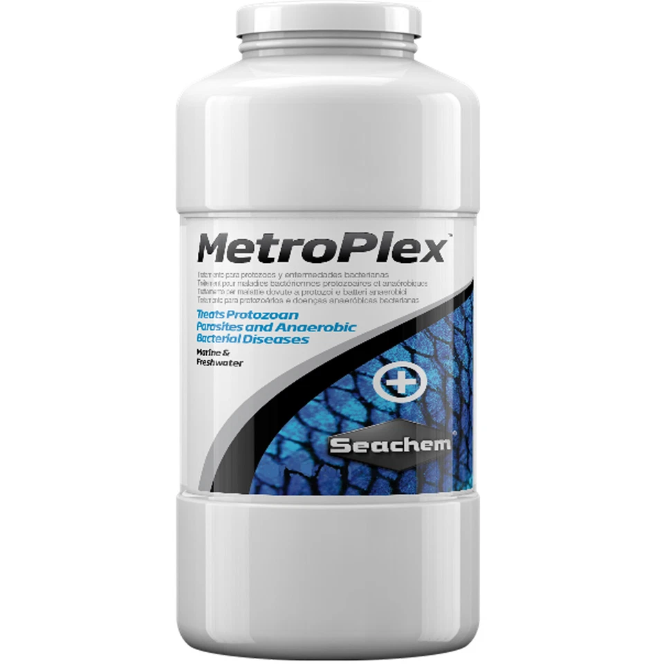 Seachem MetroPlex 1Kg Treats Fish Diseases Ich White Spot Hole in Head Velvet - Image 1 of 1