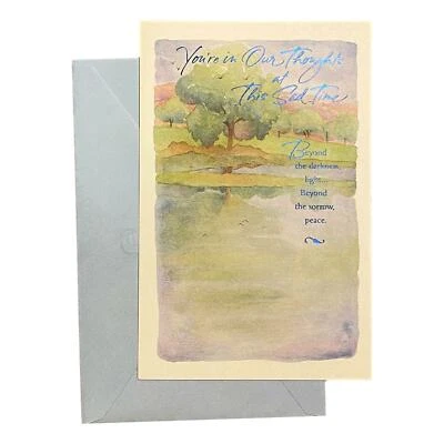 Tarjeta de felicitación de condolencia para seres queridos, familiares y amigos - Estás en nuestro pensamiento Foto 1 de 2