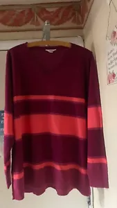 M & Co Ladies Womens Long Sleeved Berry Jumper UK 16. GREAT CONDITION - Picture 1 of 15