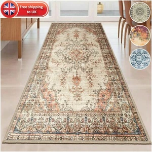 Vintage Runner Rug Non Slip Long Hallway Living Room Rugs Carpet Floor Door Mats - Picture 1 of 133