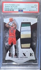 Jimmy Butler 2014 Panini Luxe /15 Ruby 4 Color Game Used Patch PSA 8 POP 1 💎