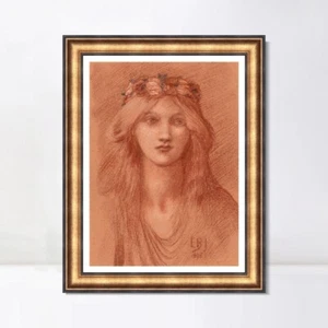 Framed Canvas Print Gwendolen Gascoyne Cecil (1860-1945) by Edward Burne Jones - Picture 1 of 16