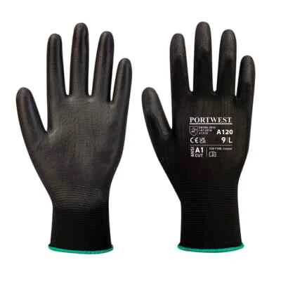 Portwest A120 PU Palm Cut Resistant Work Gloves (XXS-3XL) - Fast Ship