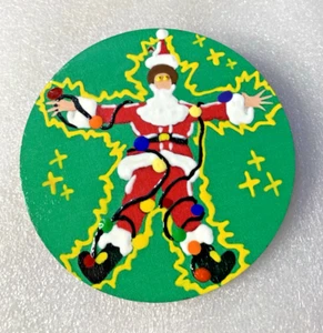 Christmas Vacation Clark being Electrified Handmade Wood Christmas Ornament #58 - Picture 1 of 3