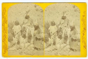 G1007 ~ Arizona Ute Indian Powell Survey c.1873 Stereoview Kai-Vav-Its - Bild 1 von 2