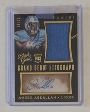 2015 PANINI BLACK GOLD AMEER ABDULLAH LIONS AUTO AUTOGRAPH JERSEY RELIC 31/49