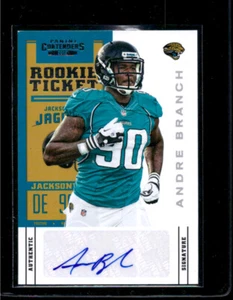 2012  Panini Contenders  #  103B  Andre Branch    RC  DE  Auto  SP  Var Jaguars - Picture 1 of 2