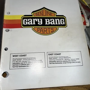 Rare Vintage 1985-86 Gary Bang Parts Catalog Harley Davidson - Picture 1 of 2