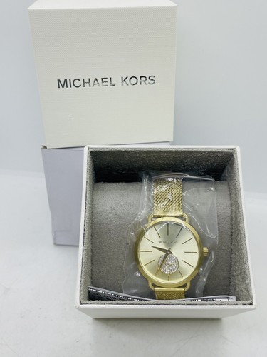 Orologio Michael Kors Donna MK3844 Porita Bracciale Oro Cristallo *NUOVO in Confezione Regalo*