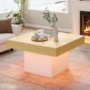 Hochglanz Couchtisch Sofatisch Wohnzimmertisch Beistelltisch mit LED Beleuchtung - Bild 1 von 23