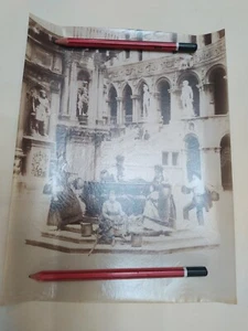 Fine XIX Foto Carlo Naya Foto Albumina Venezia Cortile Palazzo Ducale 68C - Foto 1 di 7