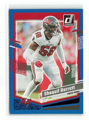 Shaquil Barrett #281 2023 PANINI DONRUSS BUCCANEERS Blue Press Proof - Image 1 of 2